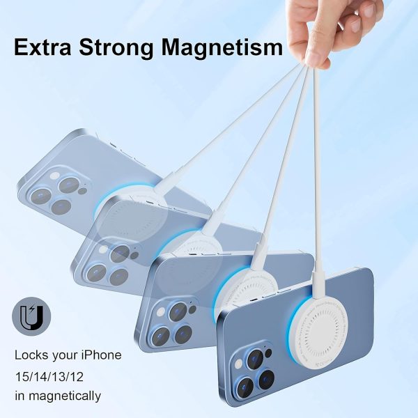 MagSafe Charger 2 Pack 15W Magnetic Wireless Charger Fast Charging Pad Compatible with iPhone 16/15/14/13/12 Series & AirPods 3/2/Pro Magnetic MagSafe Charging Pad with Dual Charging Ports - Image 5