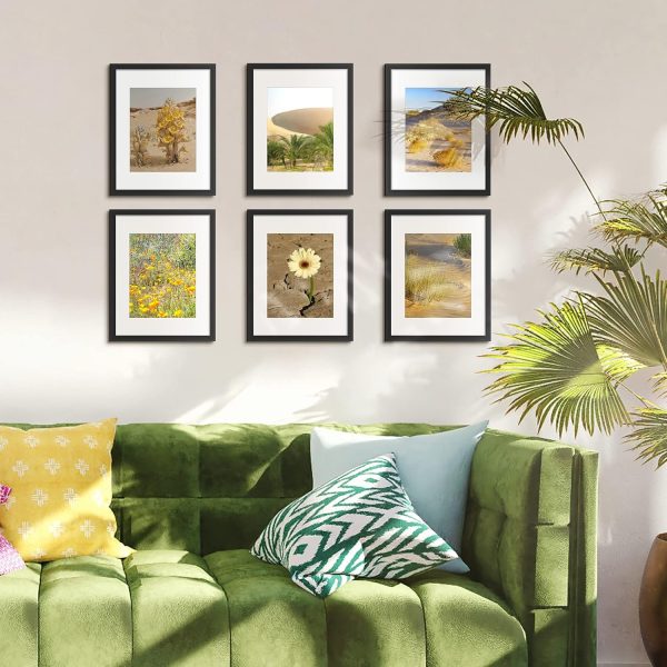 upsimples 11x14 Picture Frame, Display Pictures 8x10 with Mat or 11x14 Without Mat, Wall Hanging Photo Frame, Black, 1 Pack - Image 2