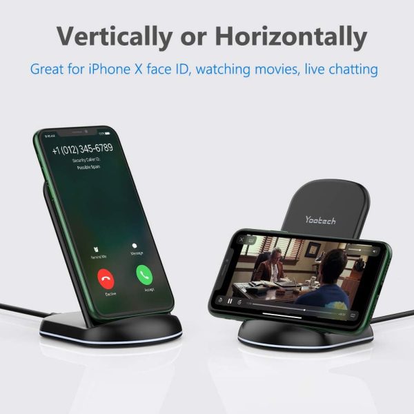 Yootech [2 Pack] Wireless Charger,10W Max Wireless Charging Stand,Compatible with iPhone 16/16 Plus/16 Pro Max/15/14/13/SE 2022/12/11/X/8,Galaxy S22/S21/S20/S10(No AC Adapter) - Image 4